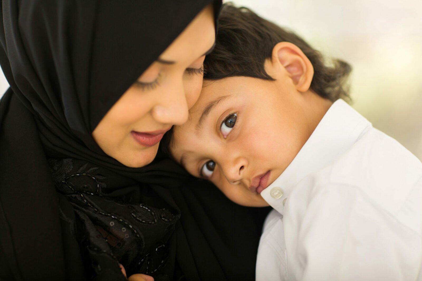 Arabic mother and little boy