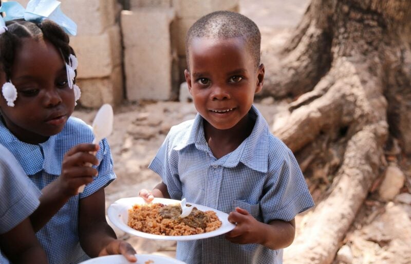 Pinson School Haiti Rayjon meal