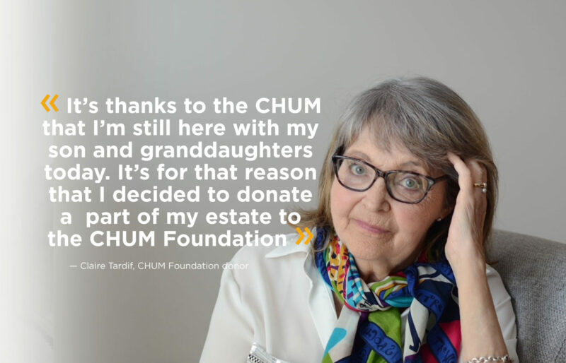 Claire Tardif, CHUM Foundation donor