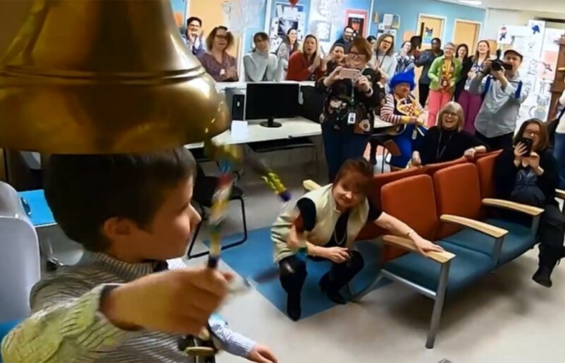 Thanks to donor support for CHEO’s oncology program, kids like Joshua can ring this special bell to commemorate the end of their cancer treatment.