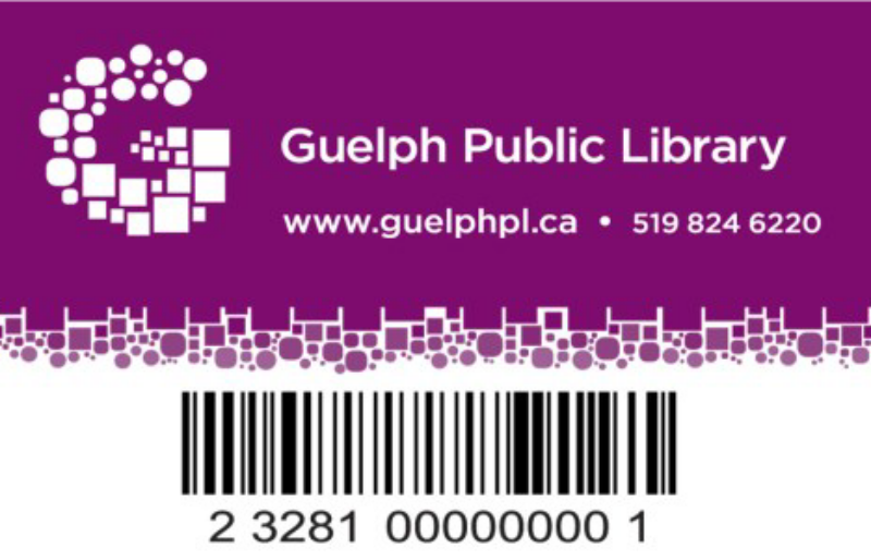 picture of a guelph public library membership card