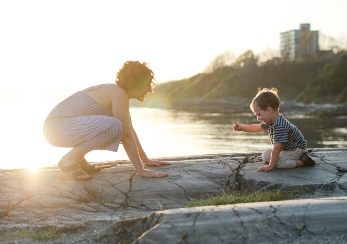 mom and son