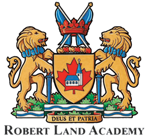 The Robert Land Academy crest.