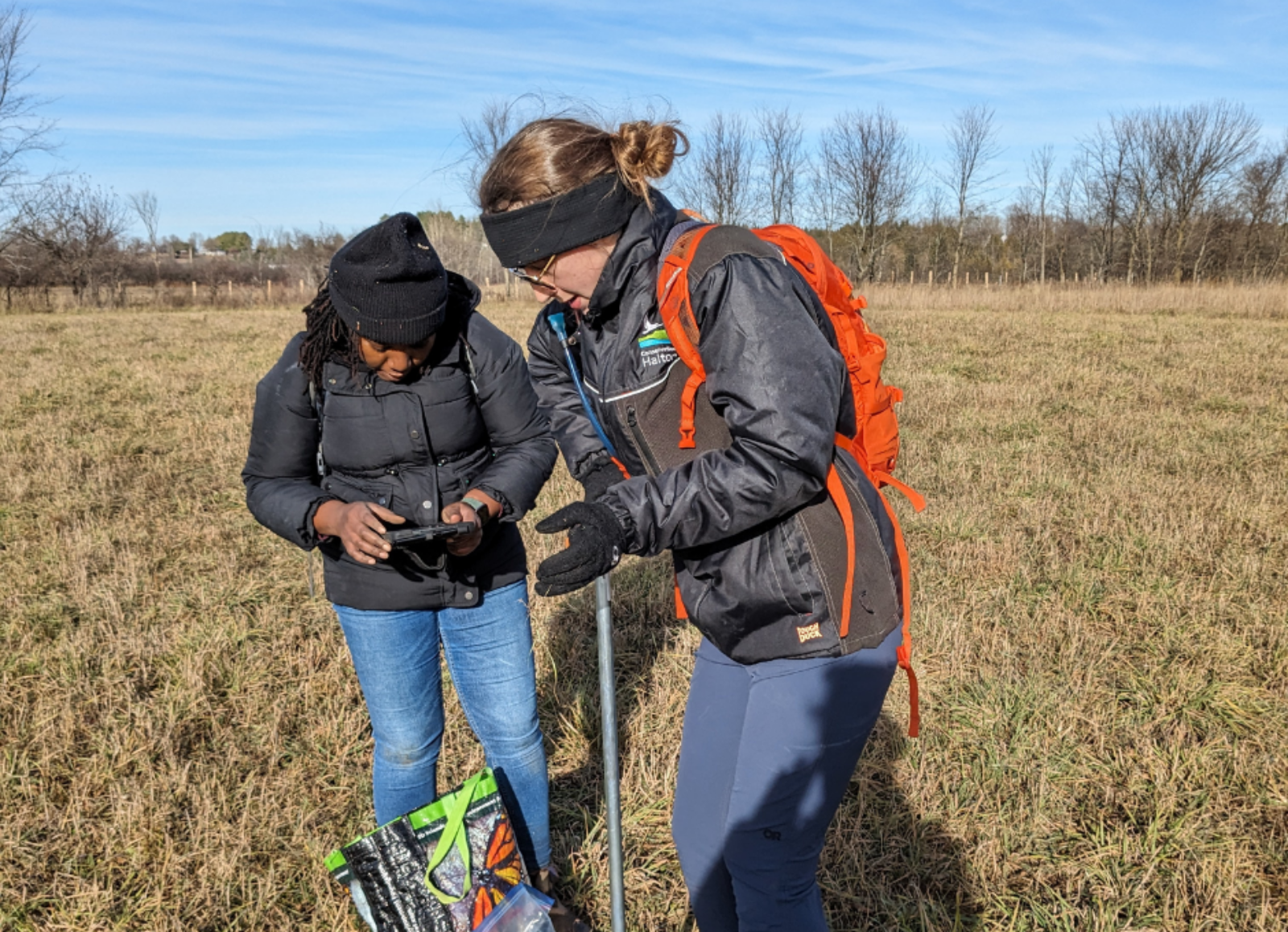 OLTA staff collect soil samples as part of the Nature Smart Climate Solutions program