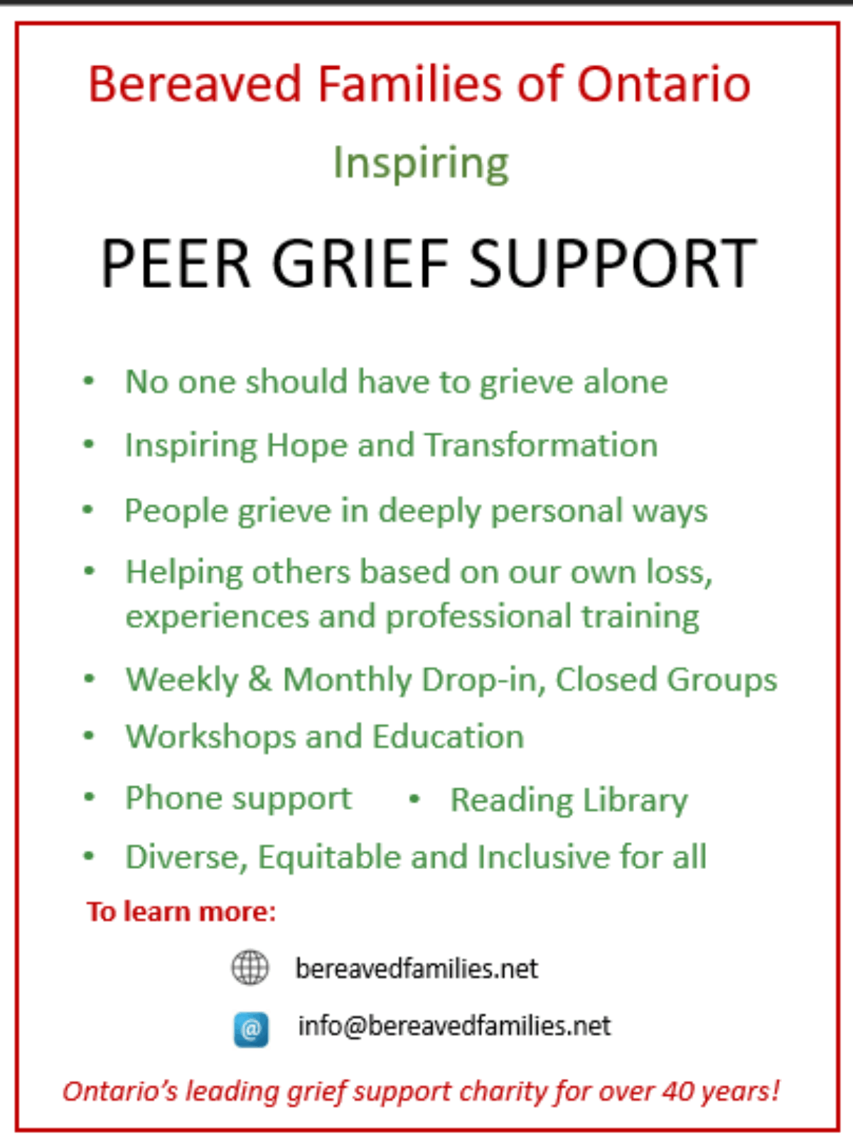 Peer Support BFO