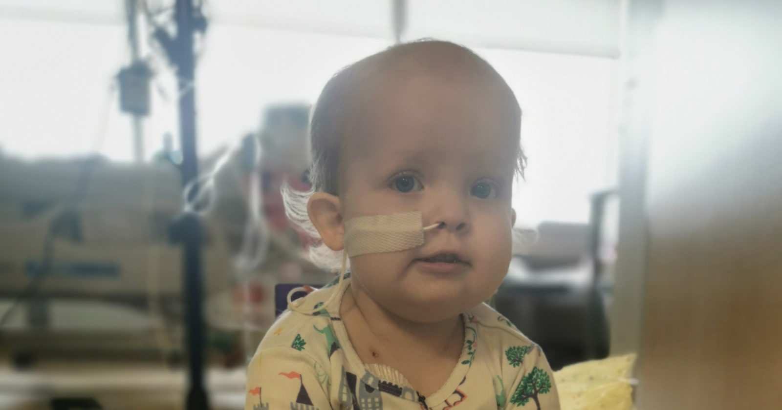 A young girl in hospital setting